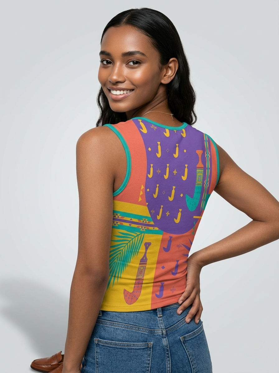 Khanjar - Square Neck Tank Top