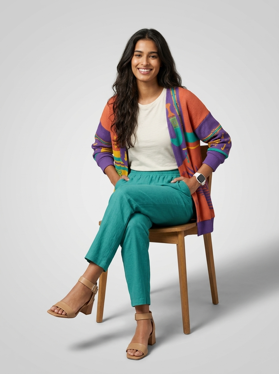 Khanjar- Imitation Knit Cardigan